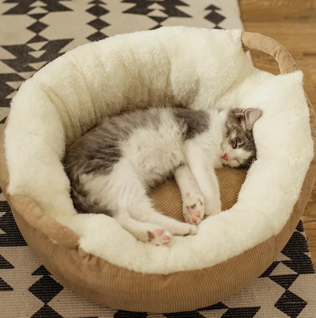 Plush Pet Nest Cat Bed